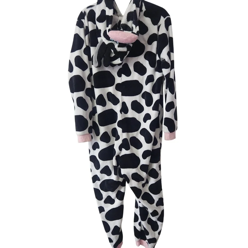 Adult Cow one piece PJ Costume Spirit Halloween Size Medium - Picture 2 of 8